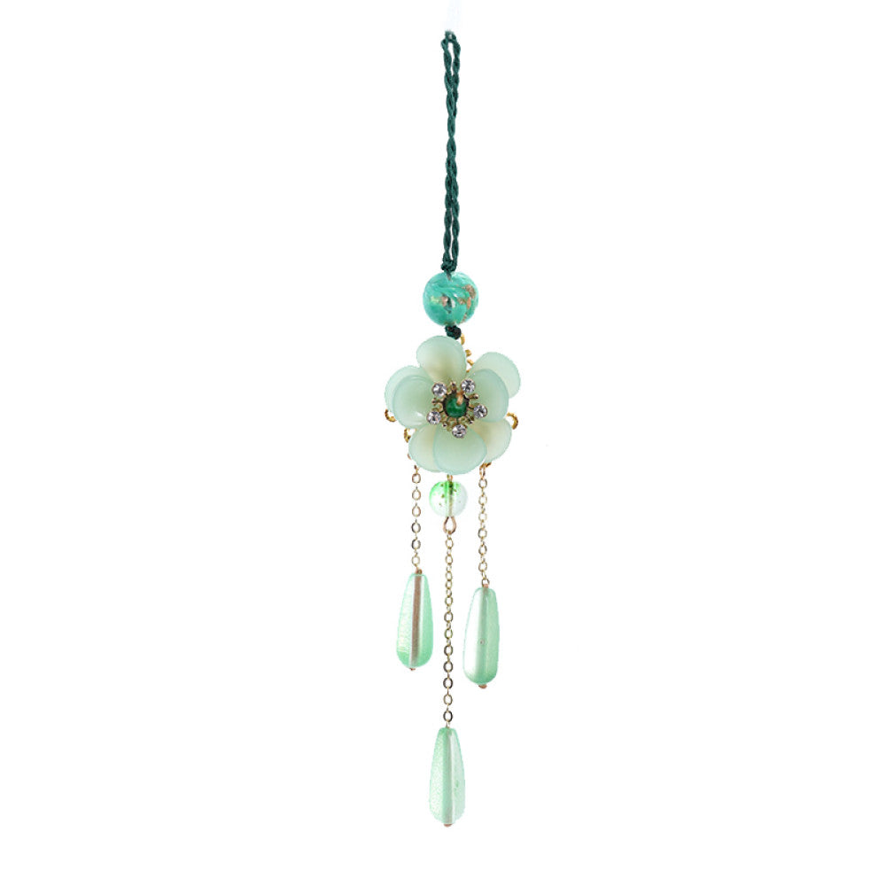 Original Chinese style floral cheongsam button down pendant antique style exquisite tassel hanging decoration women s retro Chinese style high end accessories image 5