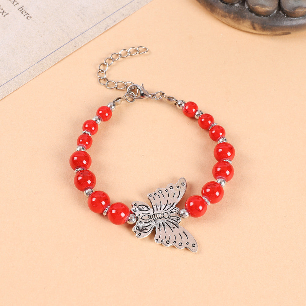 Ethnic style colored bead braided bracelet new Chinese retro all match bell bracelet Yunnan travel photo Tibetan accessories image 11