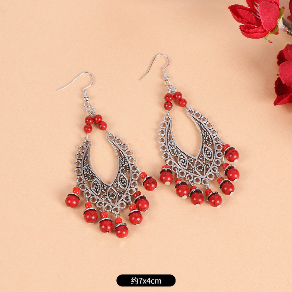 Red tassel forehead chain