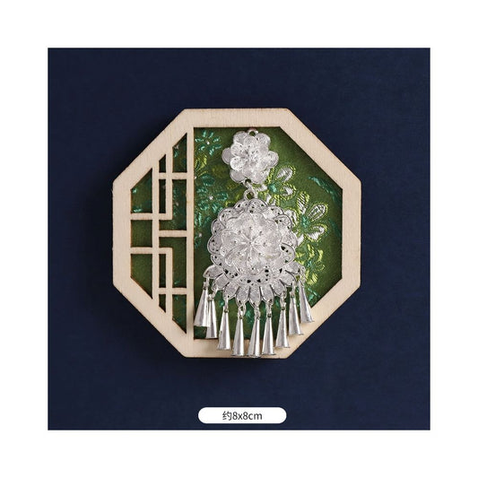Silver Peacock Refrigerator Magnet