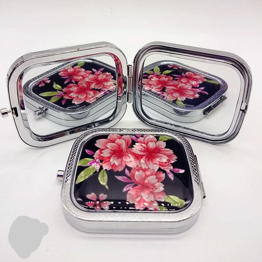 Collection of floral printed square pill boxes