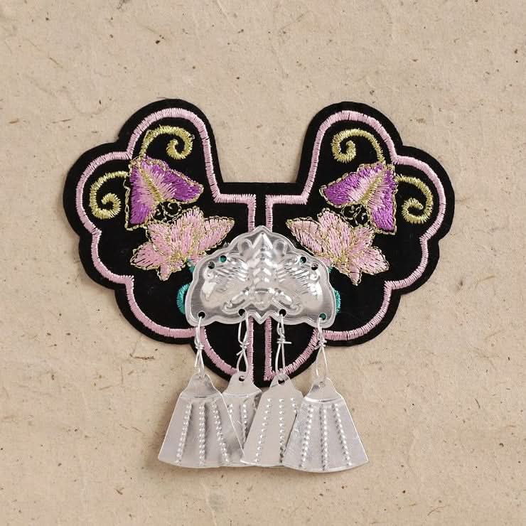 Lavender embroidered tassel hanging
