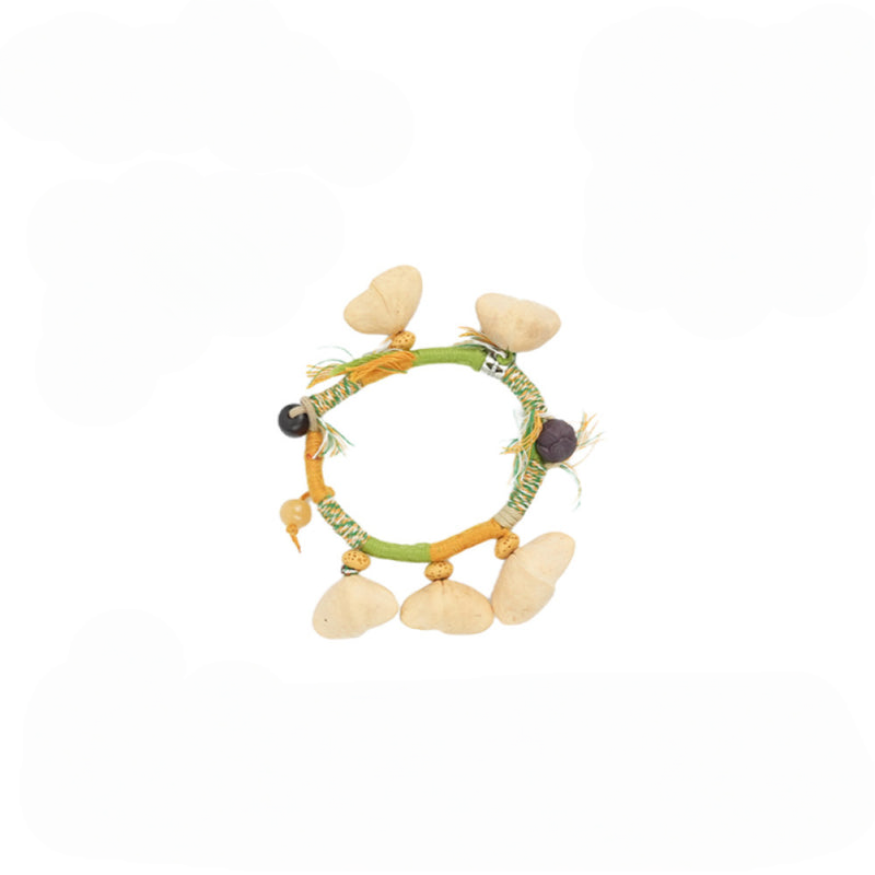 Single light beige seed shell bracelet | DIY Jade