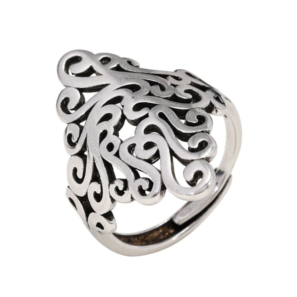 Silver ring openwork stackable silver color | DIY Jade