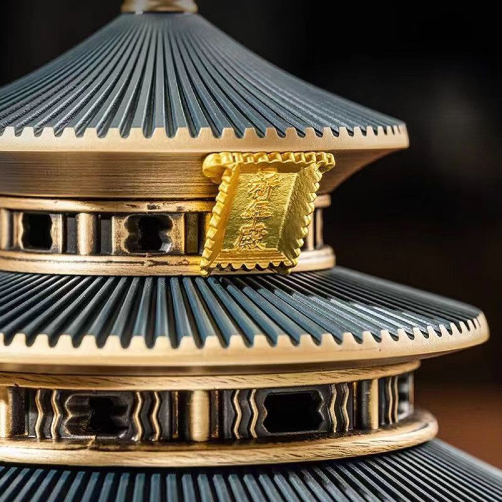 Ancient style new Chinese style Temple of Heaven copper incense burner household sandalwood incense indoor incense coil agarwood burner incense seal incense burner ornaments image 2