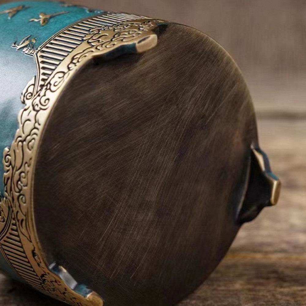 Auspicious crane copper incense burner home indoor incense burner creative incense burner ornaments agarwood incense coil sandalwood incense burner image 4