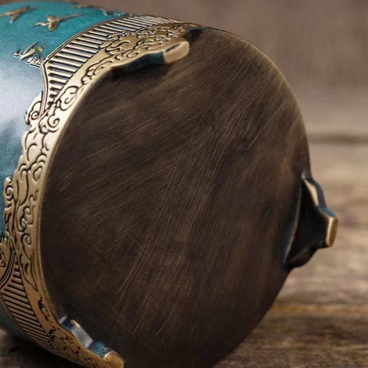 Auspicious crane copper incense burner home indoor incense burner creative incense burner ornaments agarwood incense coil sandalwood incense burner image 4