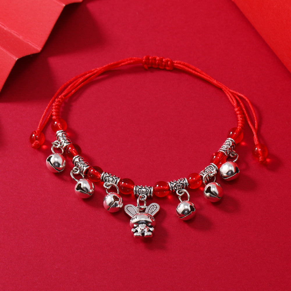 Exquisite New Zodiac Weaving Hand Rope Ringing Bell Bracelet Born Year Versatile Red Rope Ringing Foot Chain Jewelry image 1