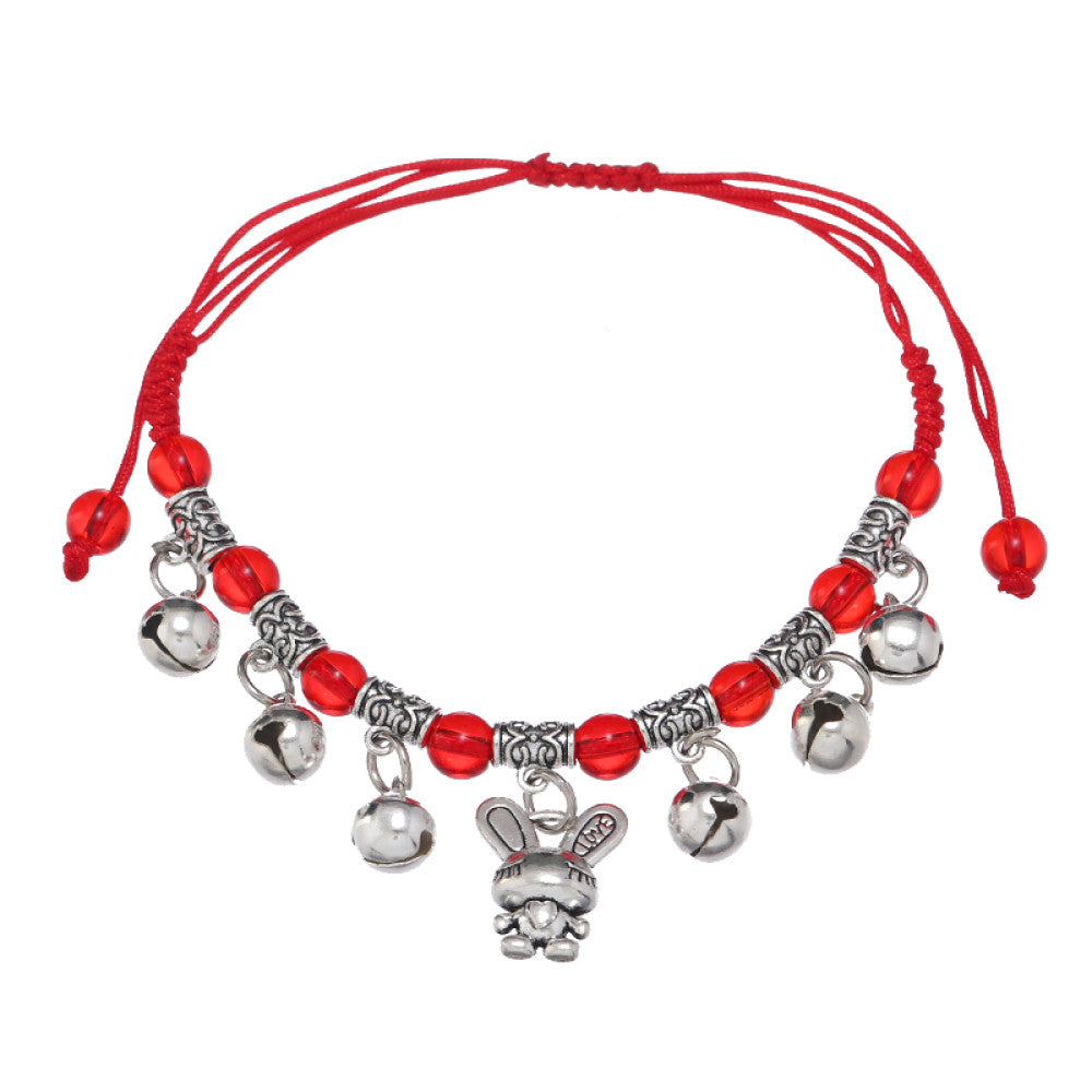 Exquisite New Zodiac Weaving Hand Rope Ringing Bell Bracelet Born Year Versatile Red Rope Ringing Foot Chain Jewelry image 3