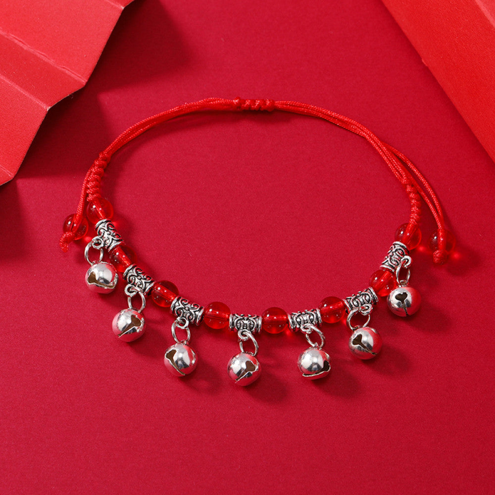 Exquisite New Zodiac Weaving Hand Rope Ringing Bell Bracelet Born Year Versatile Red Rope Ringing Foot Chain Jewelry image 6
