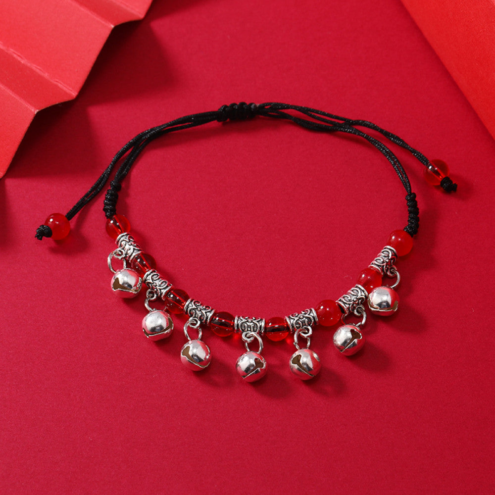 Exquisite New Zodiac Weaving Hand Rope Ringing Bell Bracelet Born Year Versatile Red Rope Ringing Foot Chain Jewelry image 13