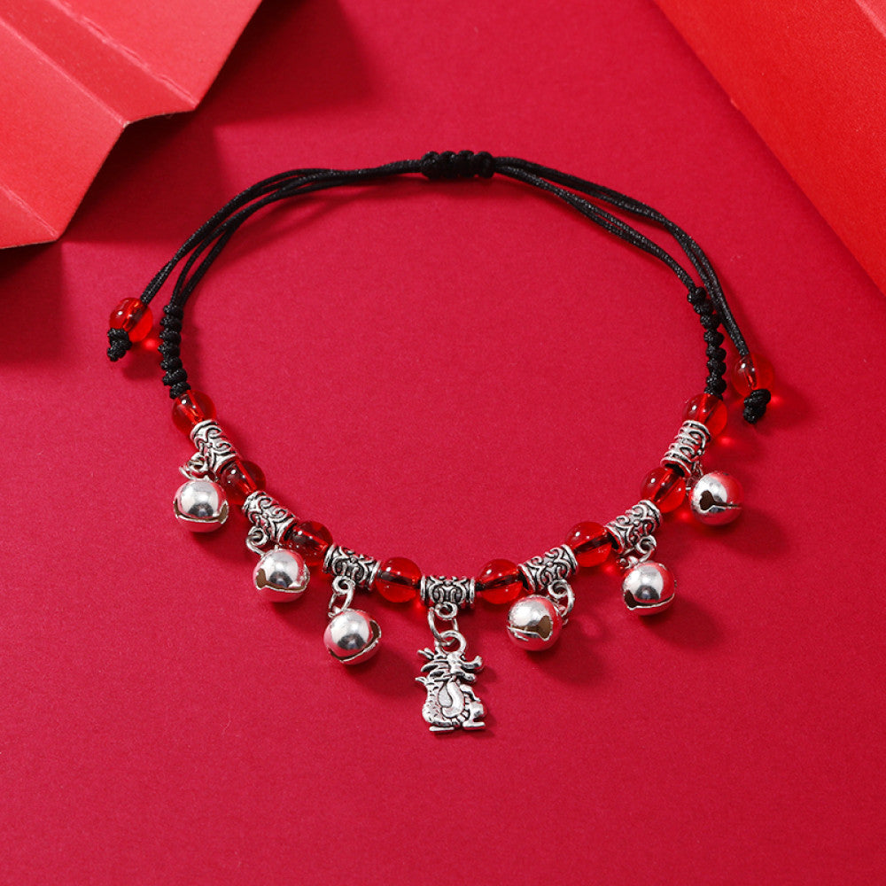 Chinese Zodiac Braided Bell Bracelet
