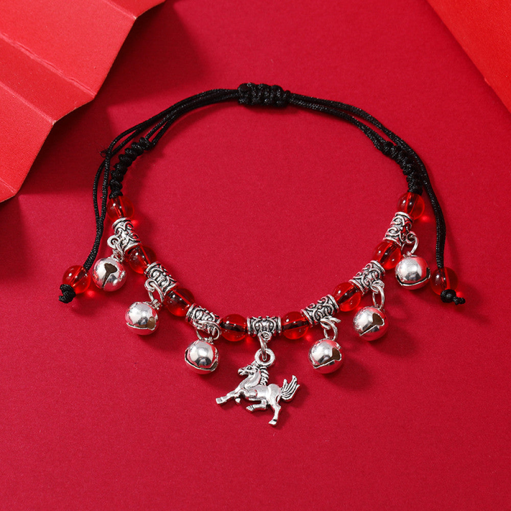 Chinese Zodiac Braided Bell Bracelet