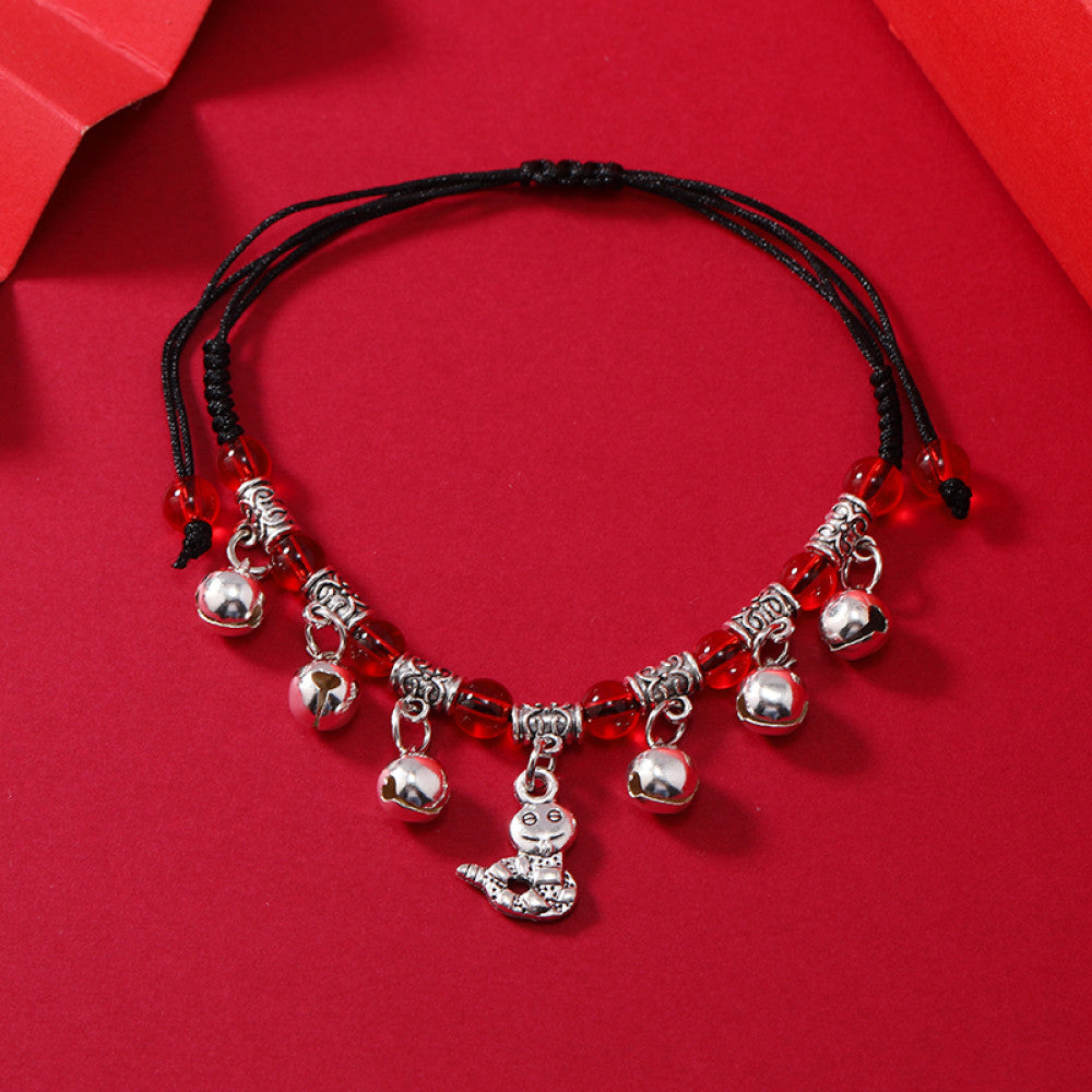 Exquisite New Zodiac Weaving Hand Rope Ringing Bell Bracelet Born Year Versatile Red Rope Ringing Foot Chain Jewelry image 28