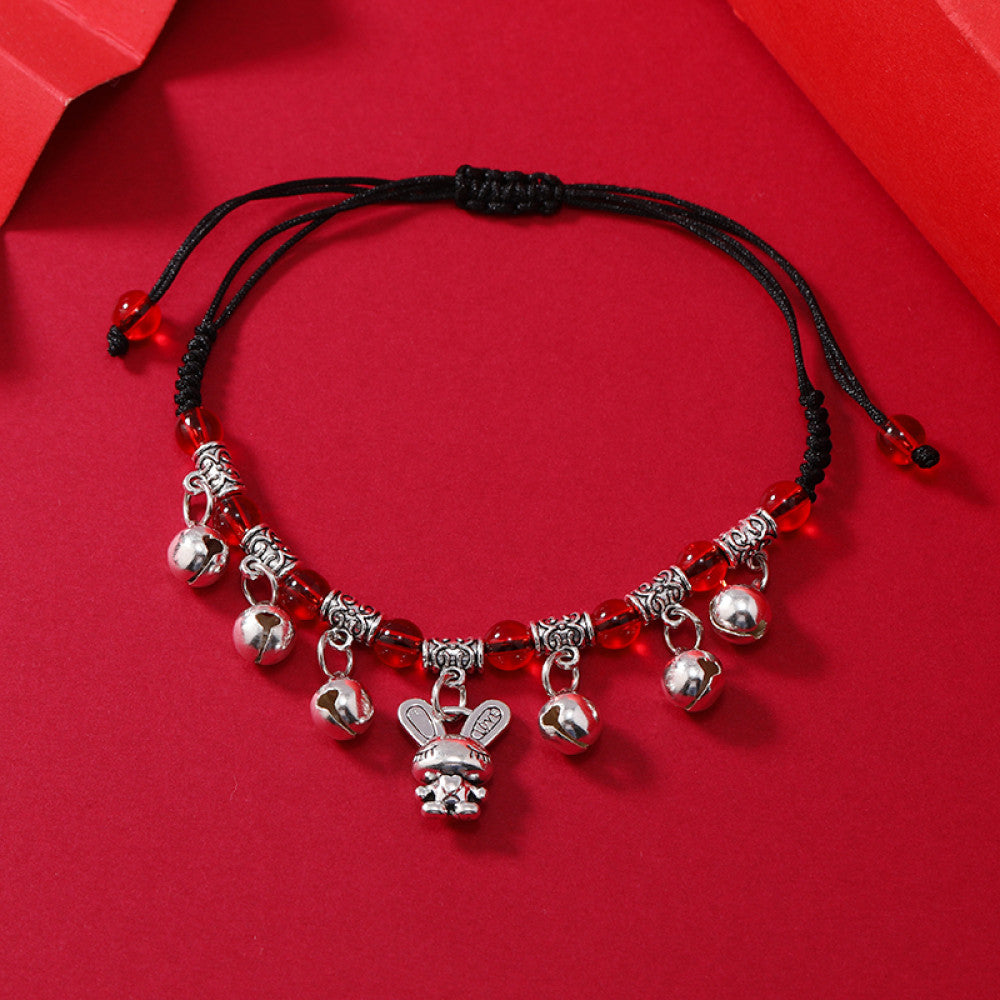 Exquisite New Zodiac Weaving Hand Rope Ringing Bell Bracelet Born Year Versatile Red Rope Ringing Foot Chain Jewelry image 30