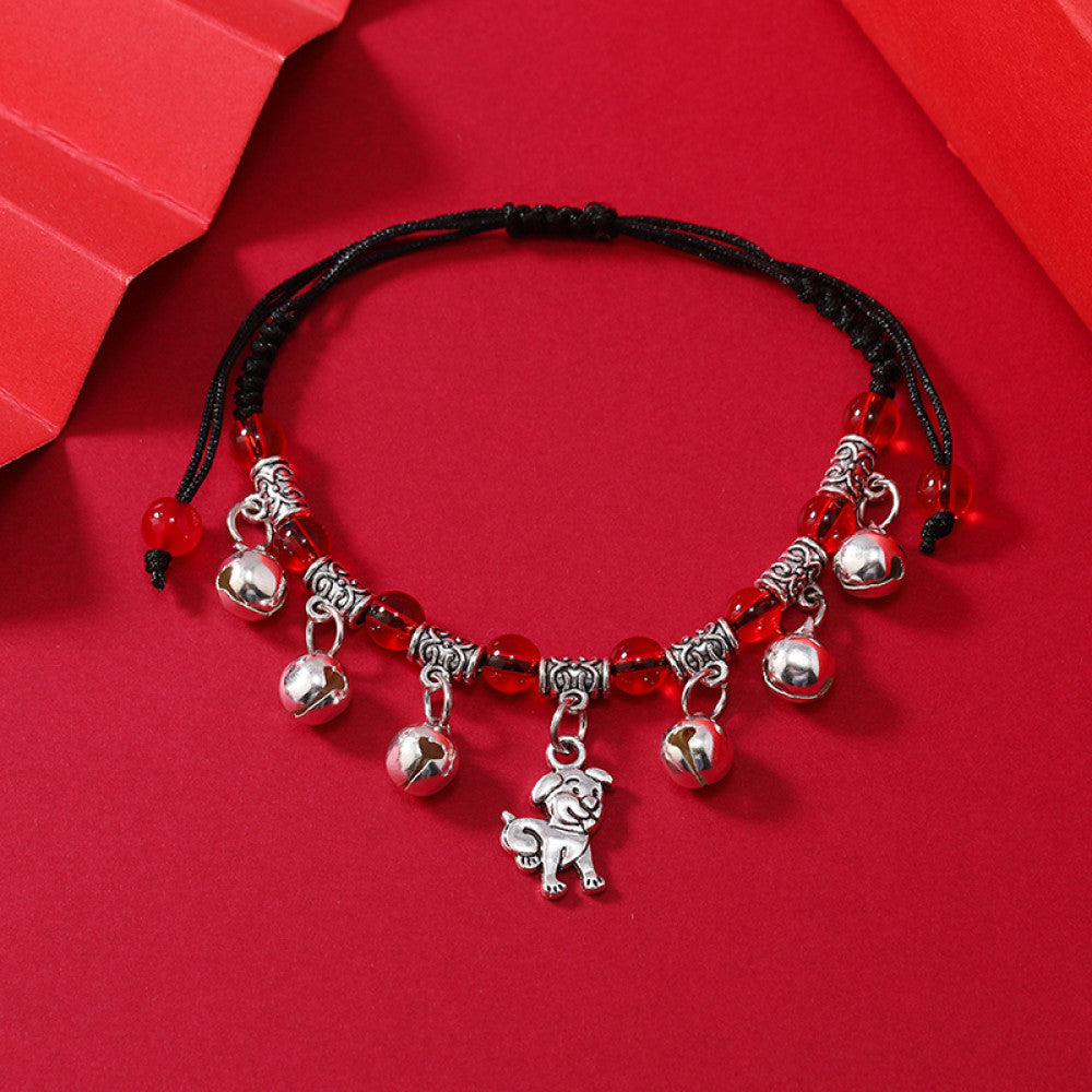 Chinese Zodiac Braided Bell Bracelet