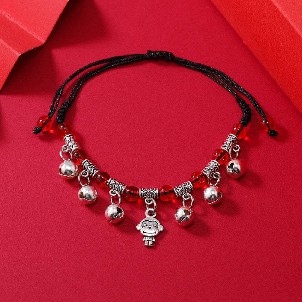 Exquisite New Zodiac Weaving Hand Rope Ringing Bell Bracelet Born Year Versatile Red Rope Ringing Foot Chain Jewelry image 39