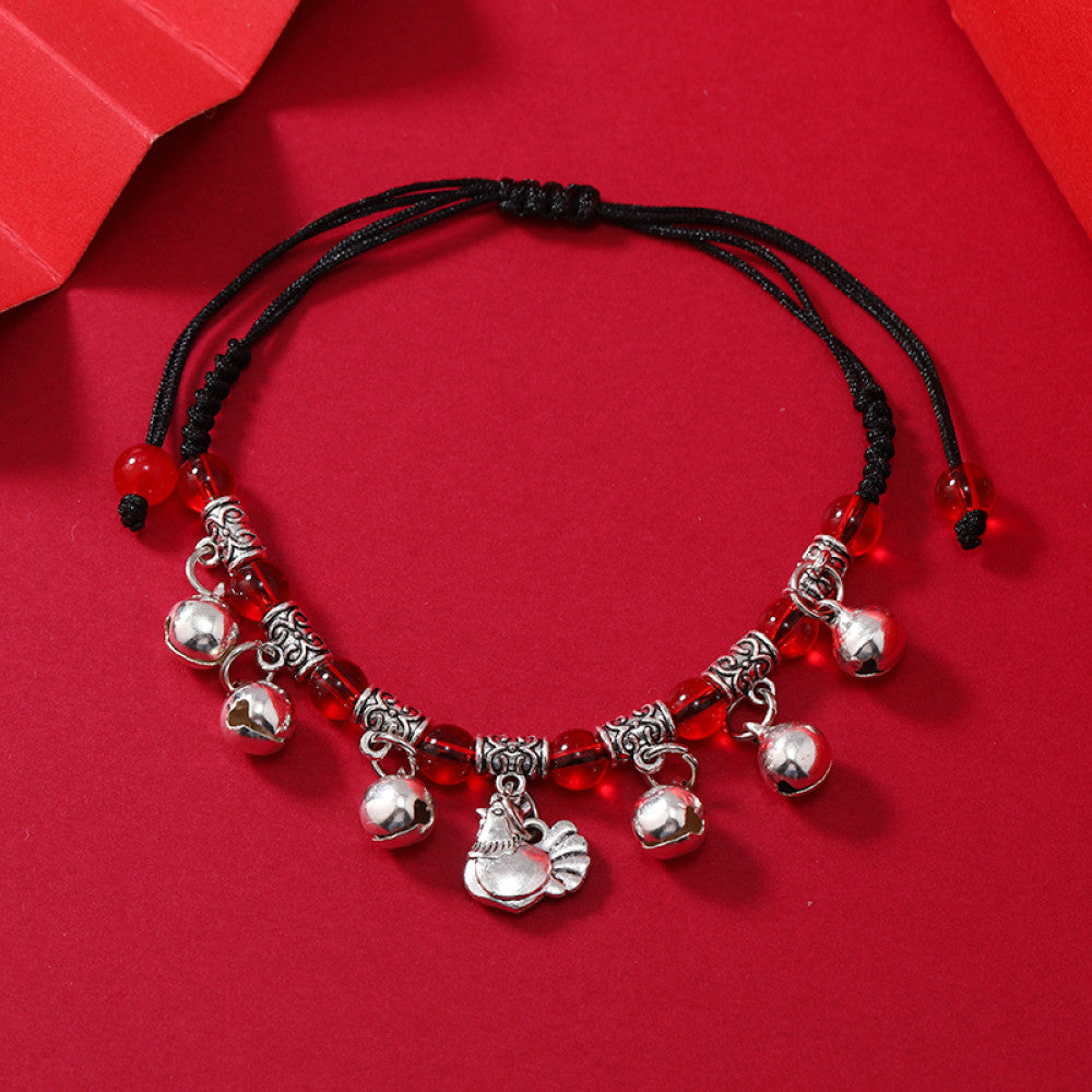 Exquisite New Zodiac Weaving Hand Rope Ringing Bell Bracelet Born Year Versatile Red Rope Ringing Foot Chain Jewelry image 41