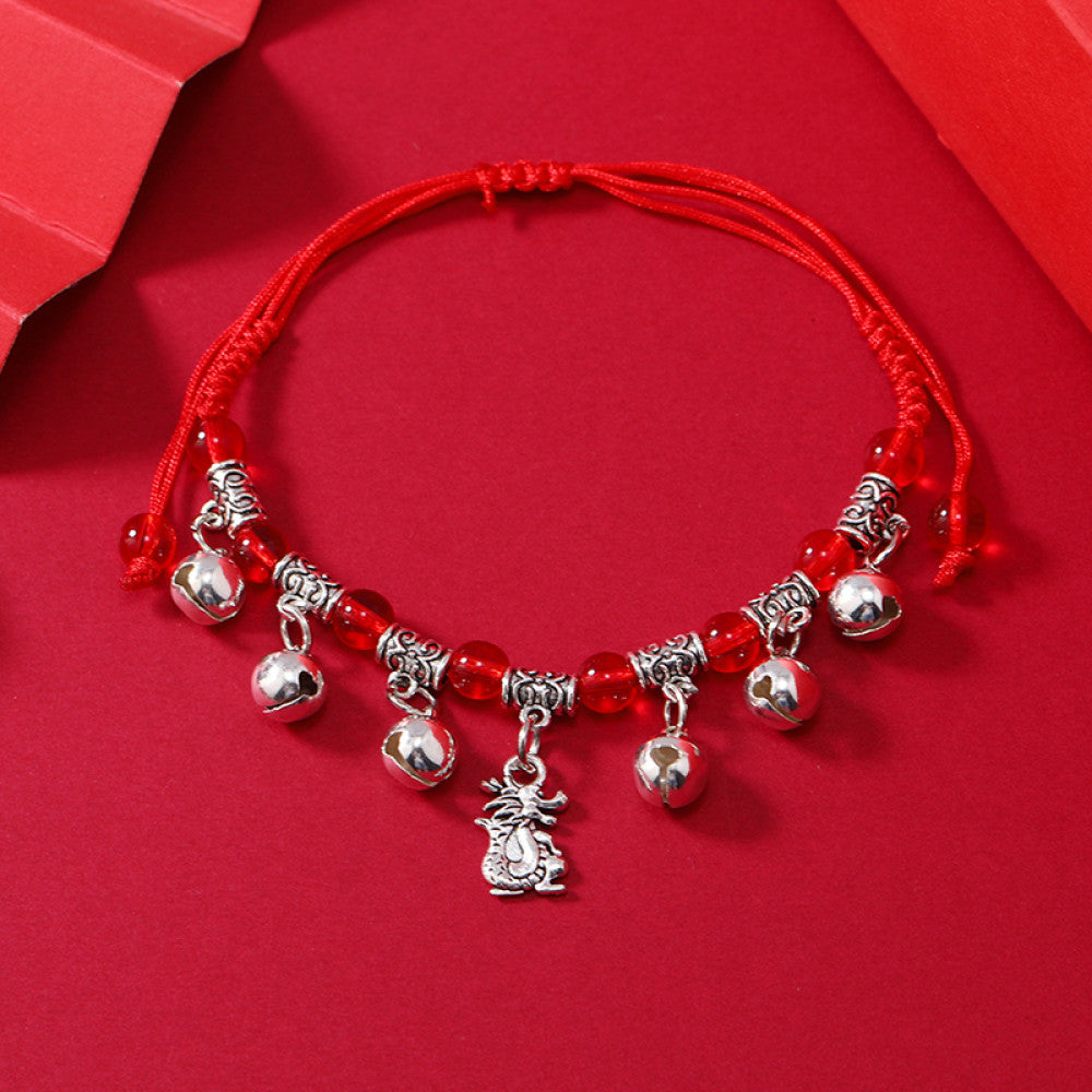 Chinese Zodiac Braided Bell Bracelet