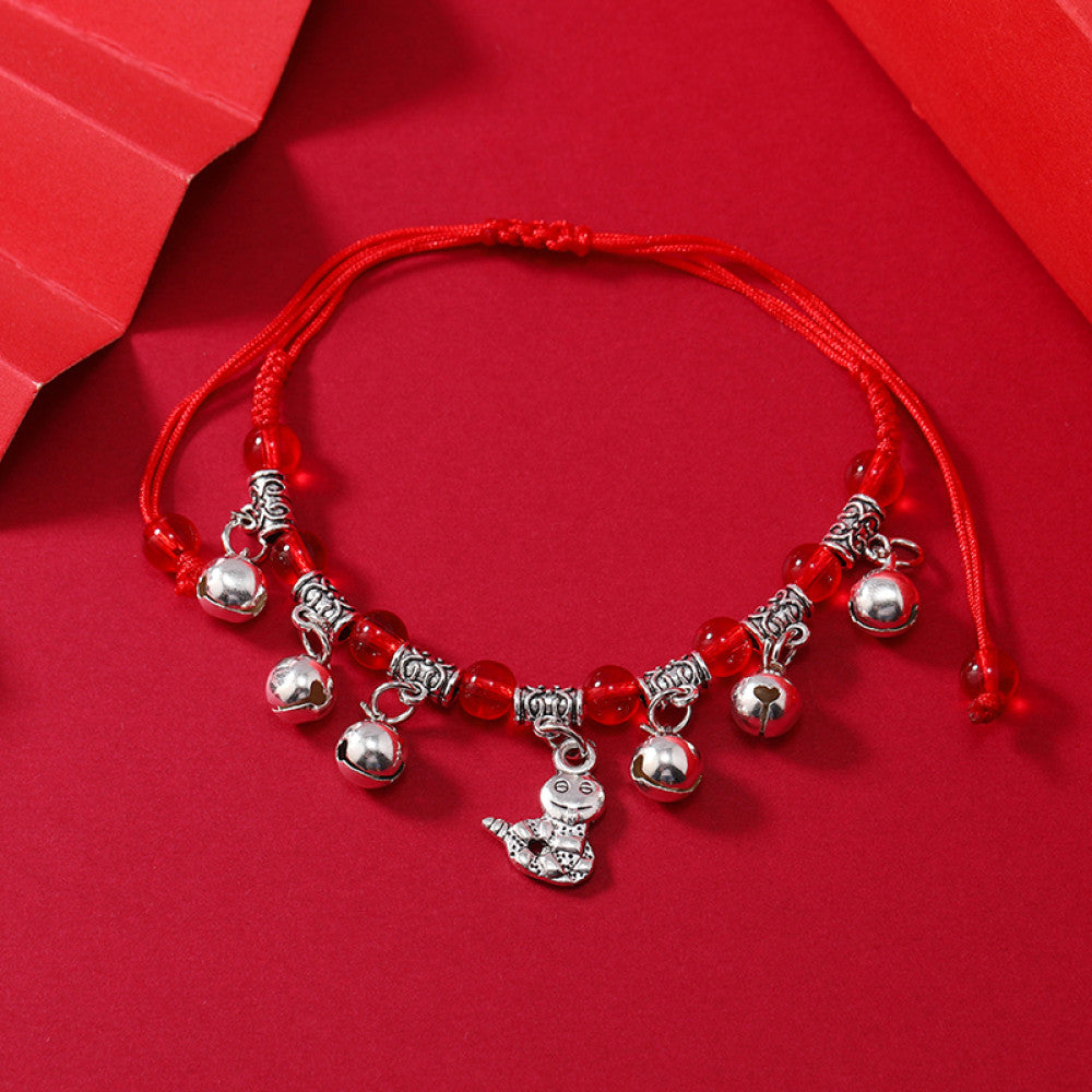 Exquisite New Zodiac Weaving Hand Rope Ringing Bell Bracelet Born Year Versatile Red Rope Ringing Foot Chain Jewelry image 44