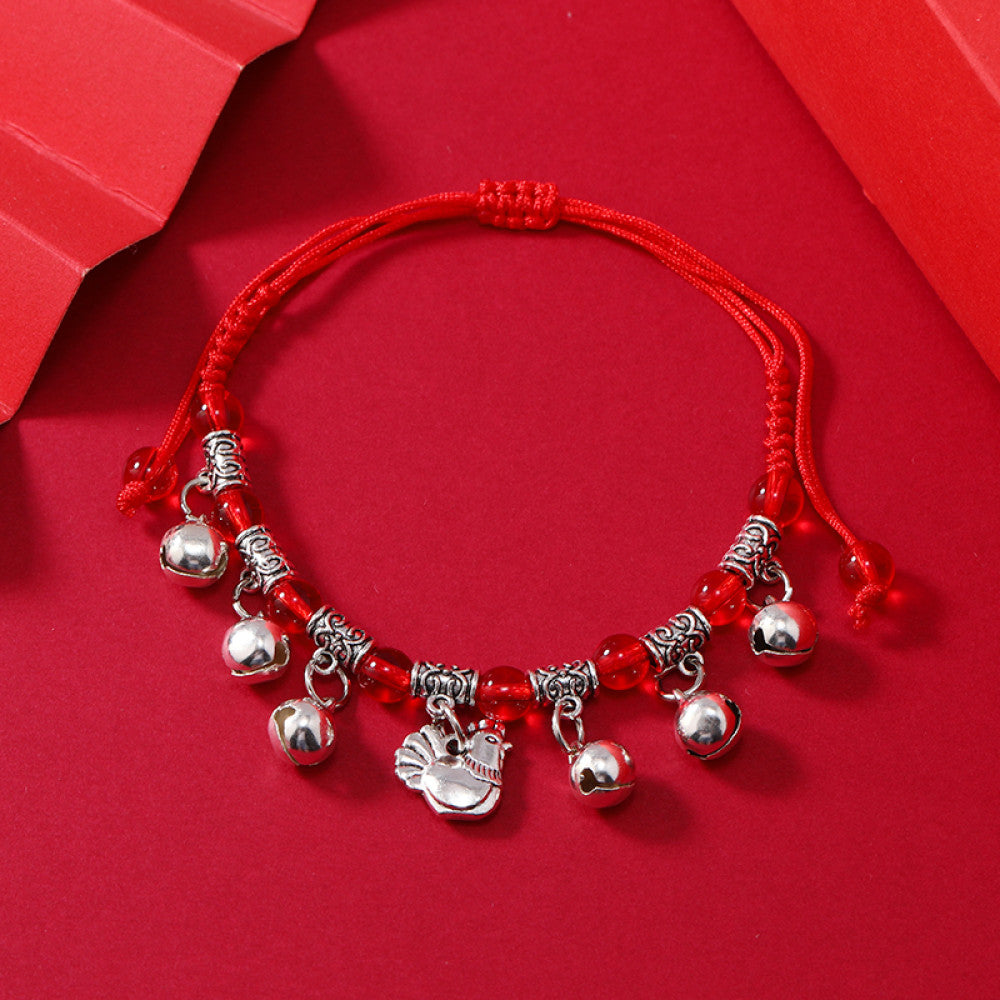 Exquisite New Zodiac Weaving Hand Rope Ringing Bell Bracelet Born Year Versatile Red Rope Ringing Foot Chain Jewelry image 52
