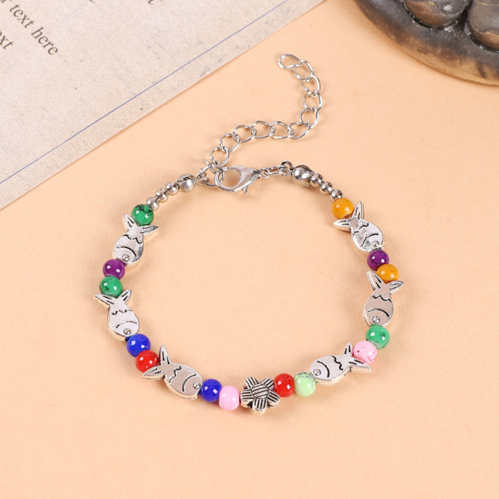 Ethnic style colored bead braided bracelet new Chinese retro all match bell bracelet Yunnan travel photo Tibetan accessories image 55