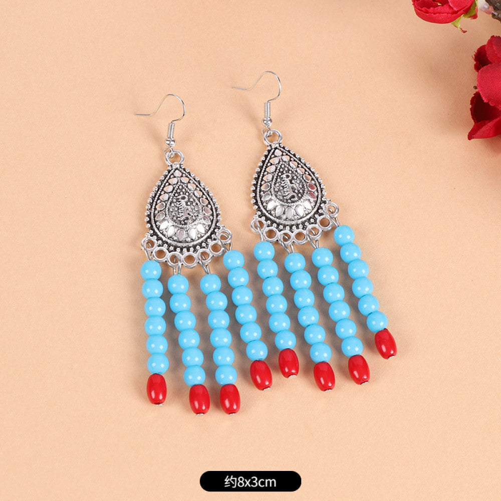 Red tassel forehead chain