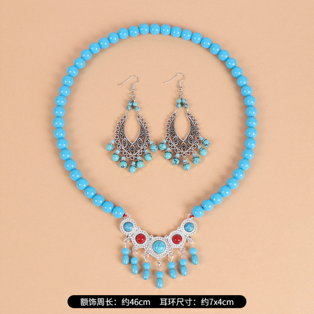 Red tassel forehead chain