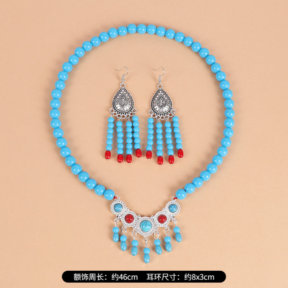 Red tassel forehead chain