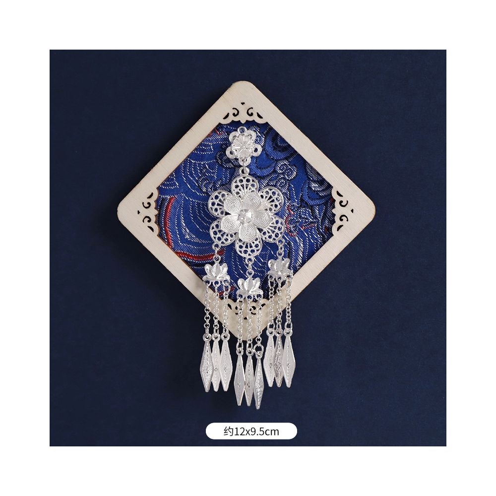 Silver Peacock Refrigerator Magnet