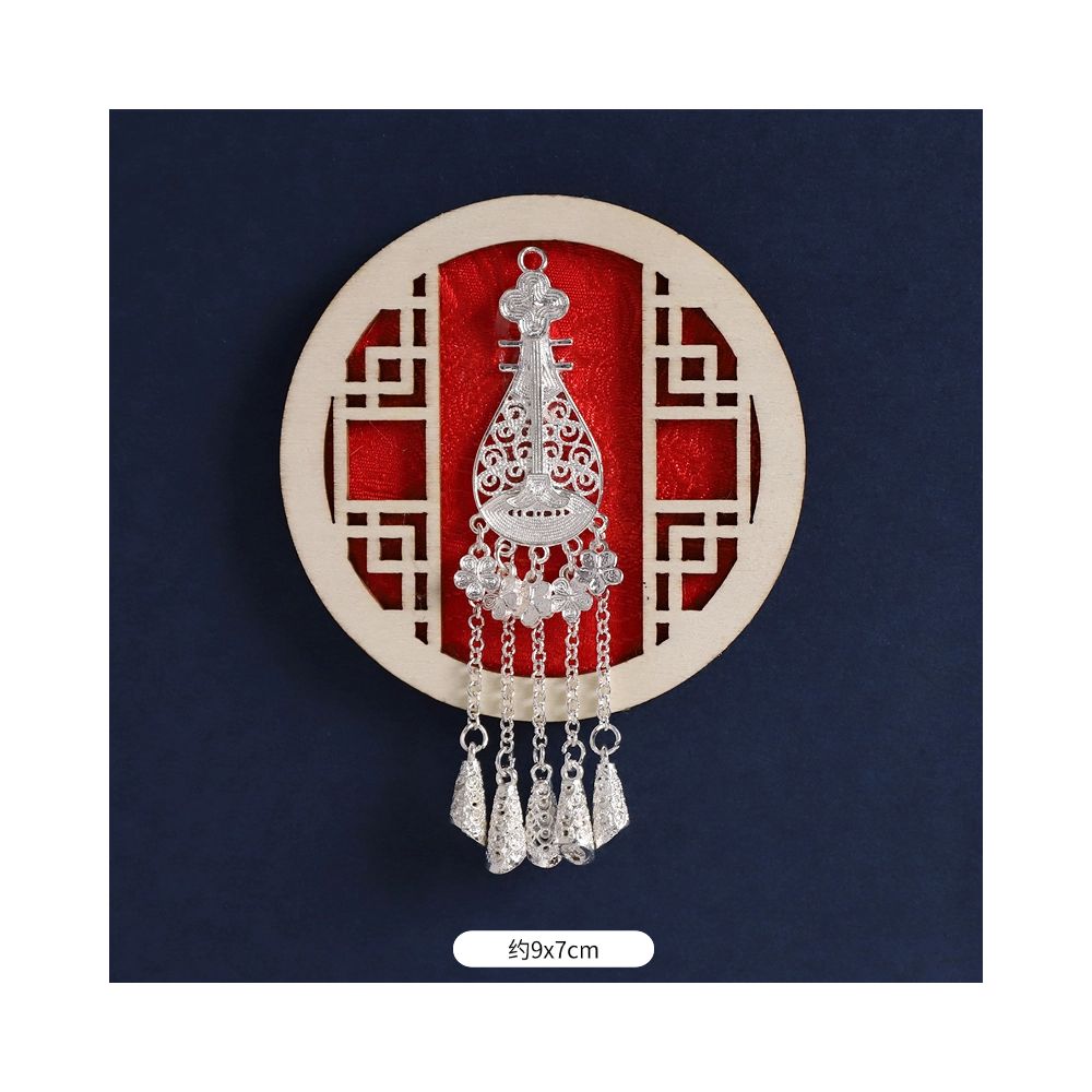 Silver Peacock Refrigerator Magnet