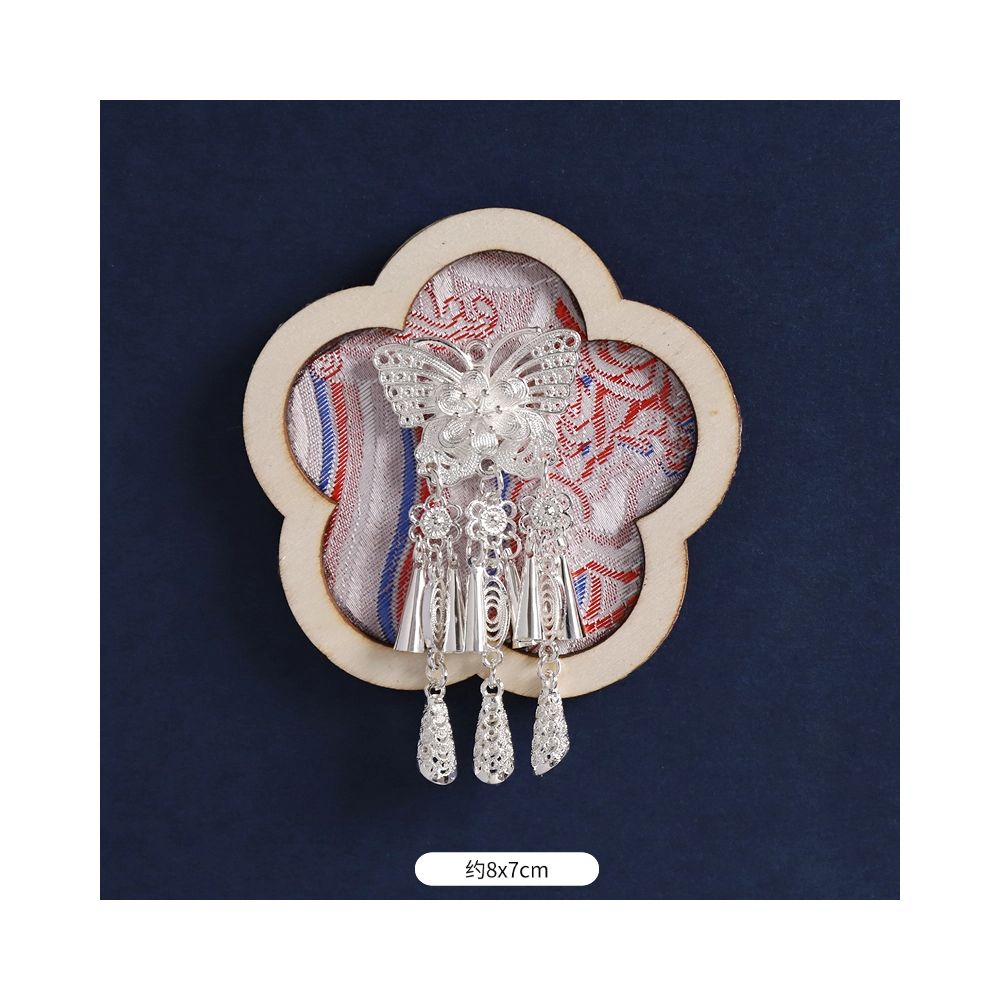 Silver Peacock Refrigerator Magnet