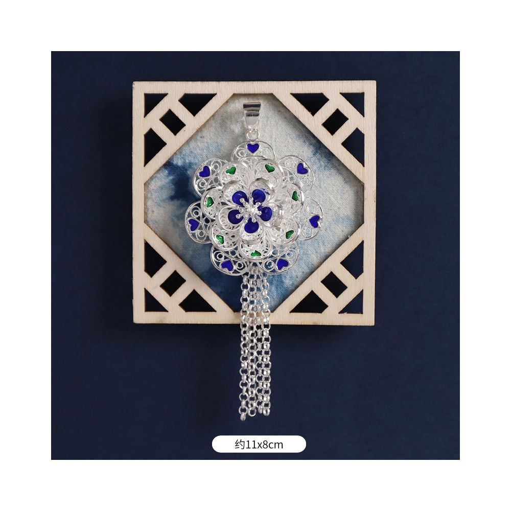 Silver Peacock Refrigerator Magnet