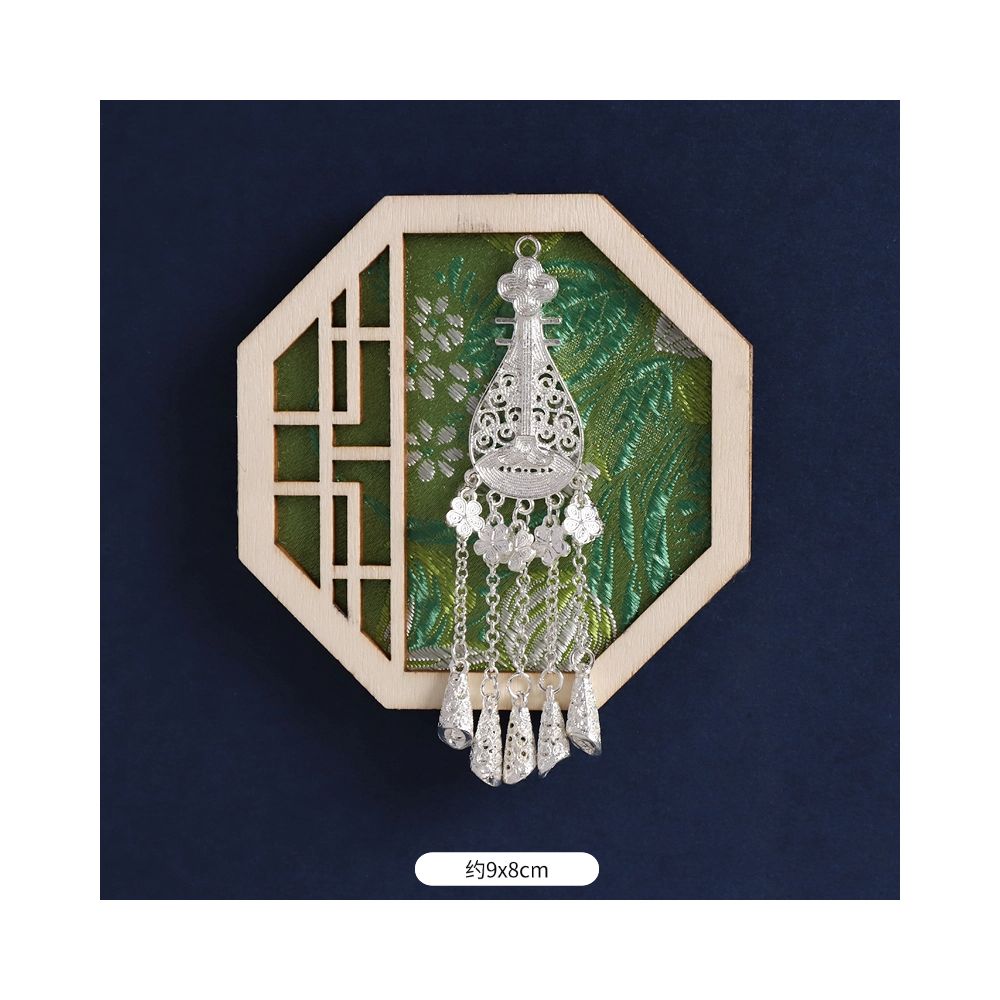 Silver Peacock Refrigerator Magnet