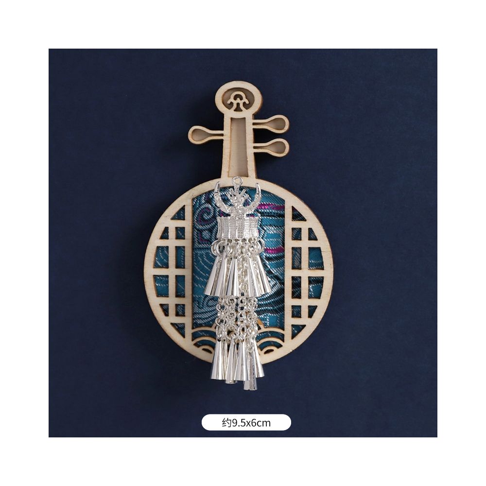 Silver Peacock Refrigerator Magnet