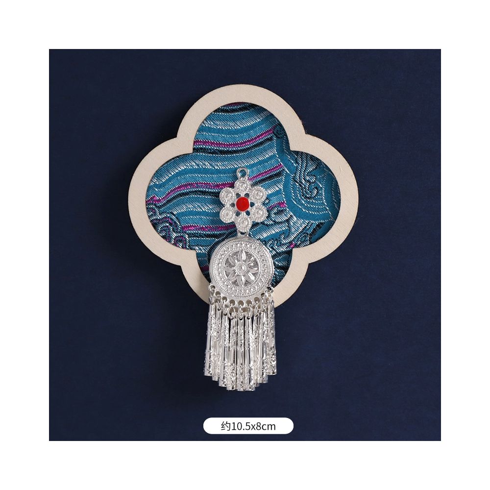 Silver Peacock Refrigerator Magnet