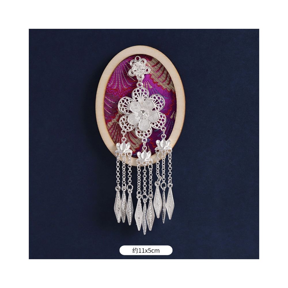 Silver Peacock Refrigerator Magnet