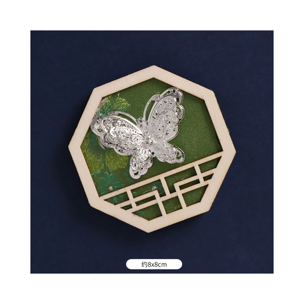Silver Peacock Refrigerator Magnet
