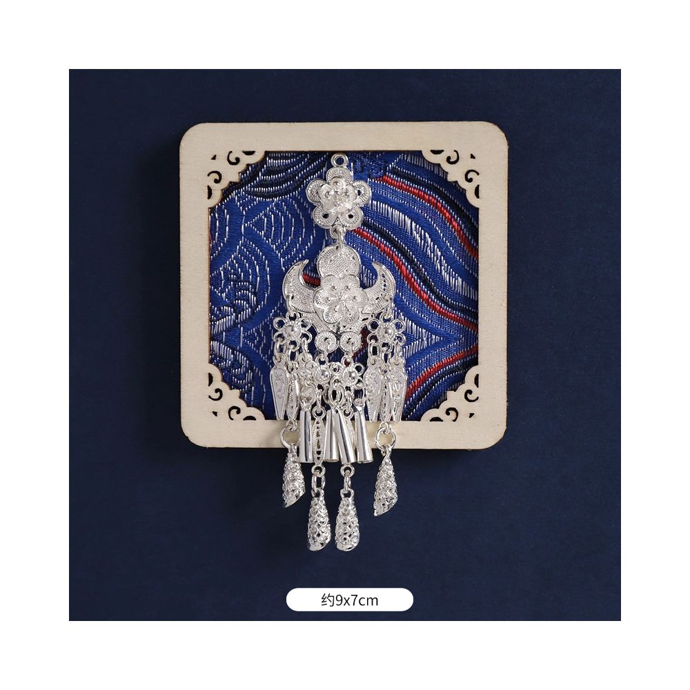 Silver Peacock Refrigerator Magnet