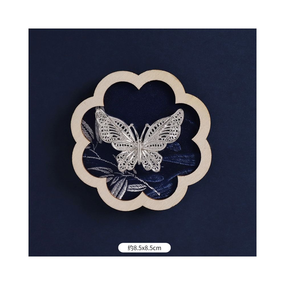 Silver Peacock Refrigerator Magnet
