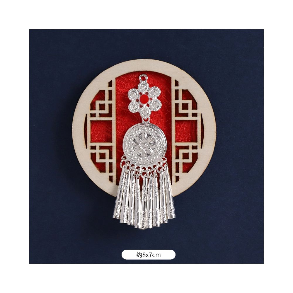 Silver Peacock Refrigerator Magnet