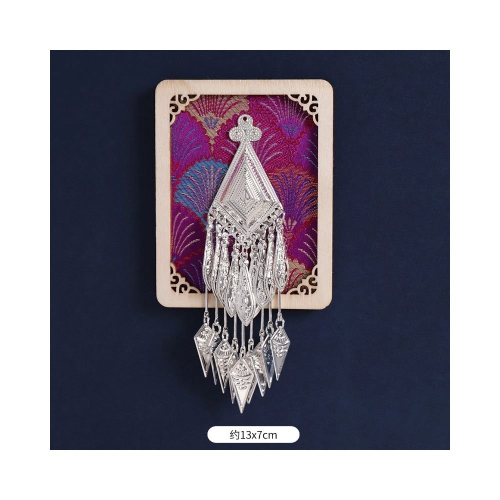 Silver Peacock Refrigerator Magnet