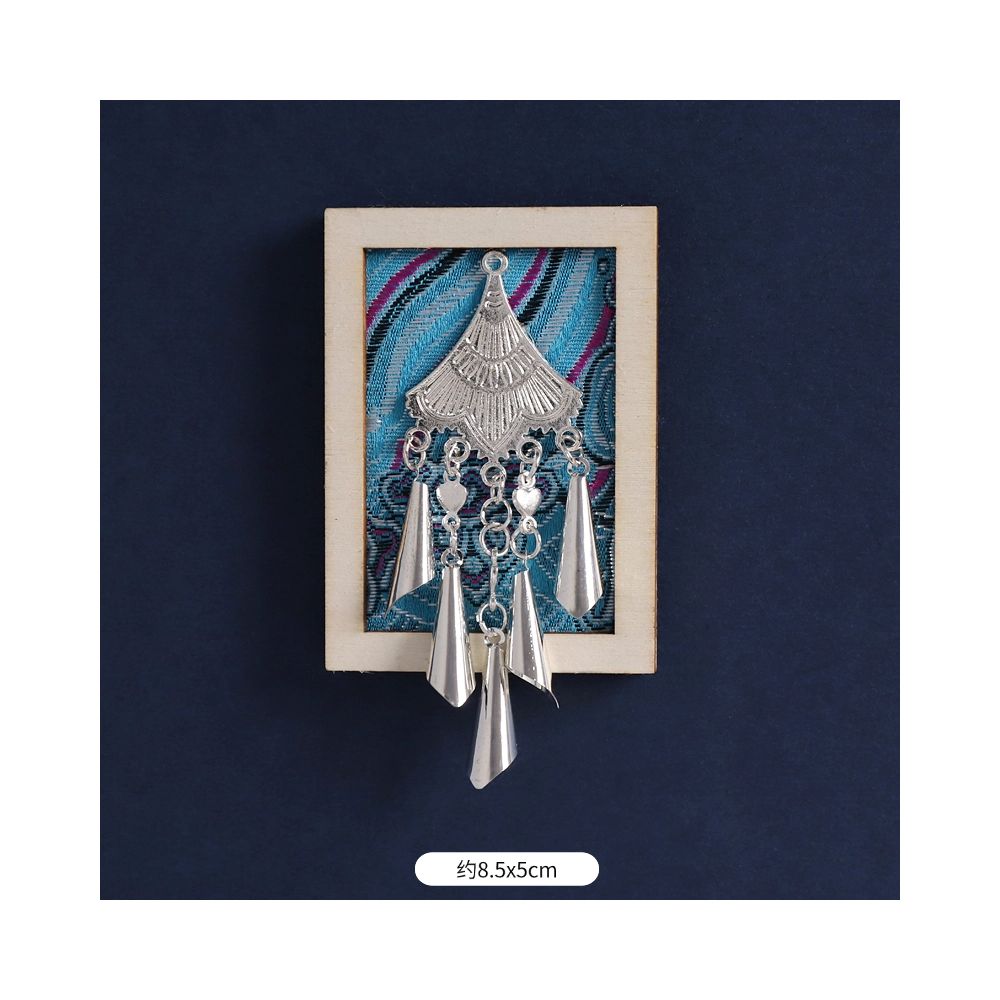 Silver Peacock Refrigerator Magnet