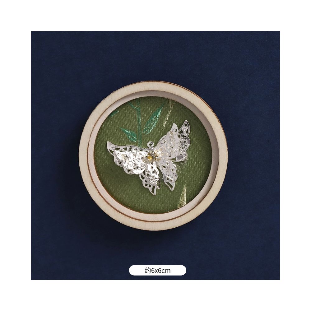 Silver Peacock Refrigerator Magnet