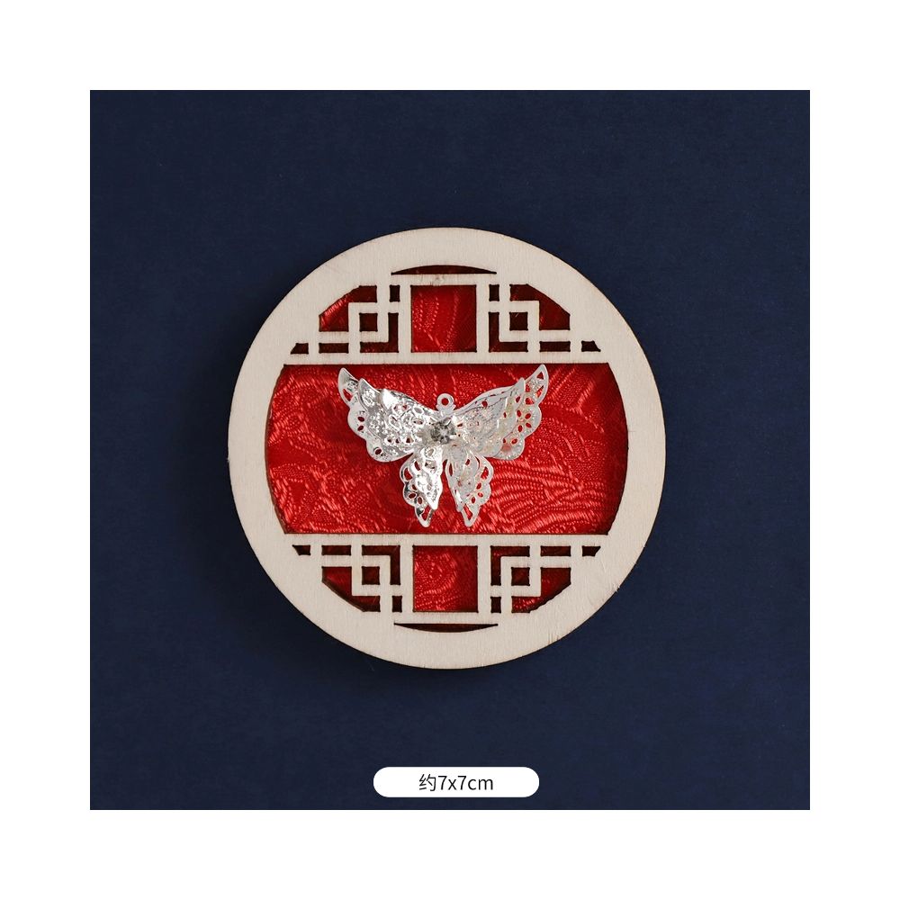 Silver Peacock Refrigerator Magnet