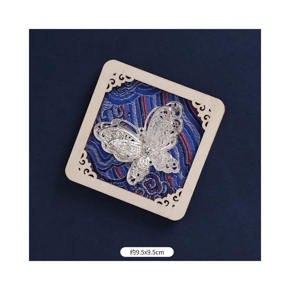 Silver Peacock Refrigerator Magnet