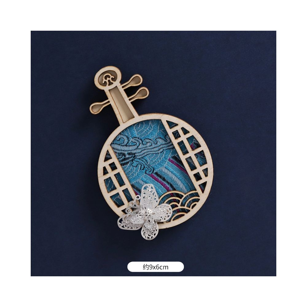 Silver Peacock Refrigerator Magnet