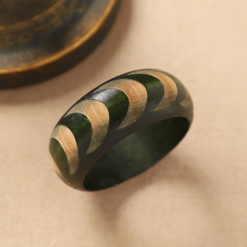 Boho vintage ethnic red bangle with intricate gold filigree designs, styled on neutral surface, ideal for bohemian and ethnic fashion enthusiasts in the US 02