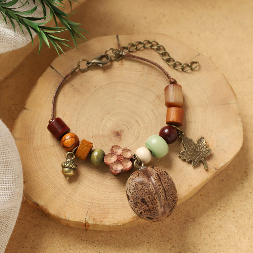 Multiple leaf pendants, full of lush forest botanical charm.
