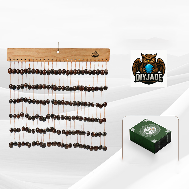 All‑dark seed pod wind chime, simple wooden bar hanging handicraft product | DIY Jade